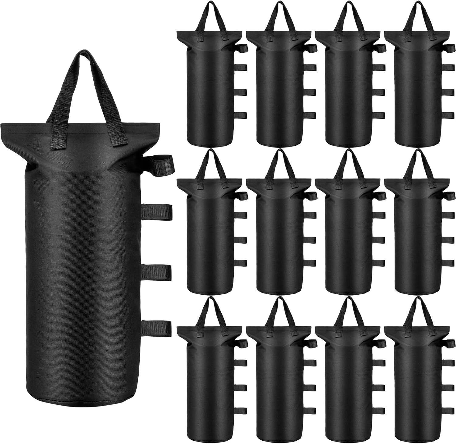 12 PCS Canopy Sand Bags, Black Canopy Weights, Sand Bags