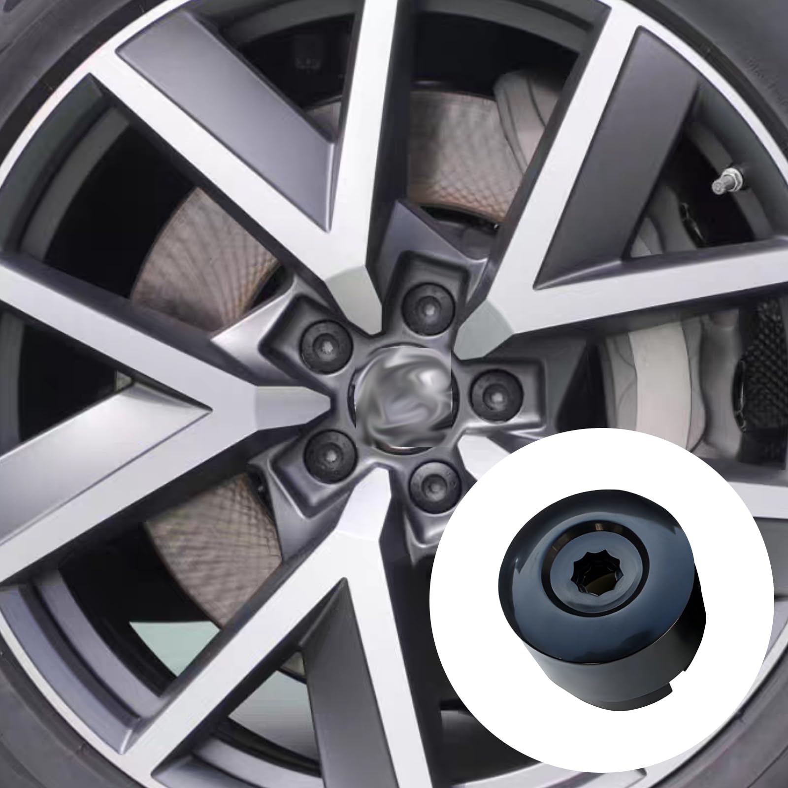 Tappi per bulloni da 19 mm, 20 pezzi, coprimozzo per VW T5 T6 2003-2020, nero