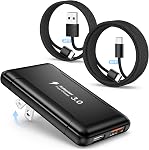 50W Flat USB C Wall Charger Block, Slim&Flodable 2-Port Type C Wall Charger | Dual Port USB-C Fast Charging Block with USB C Cables, USB C Charger Brick for iPhone 17/16/15/14/13/12 Pro Max,iPad,Galaxy