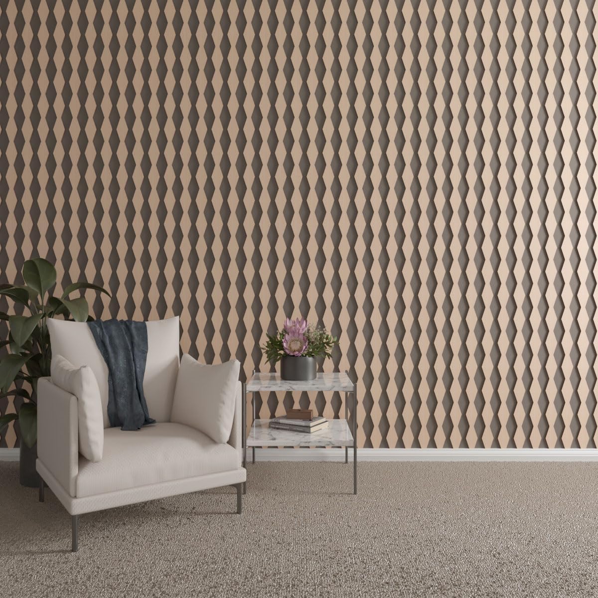 Ekena Millwork 94"H x 3/8"T Cimarron Adjustable Wood Decorative Slat Wall Panel Kit, Alder (contains 23 Slats + 1 Straight Edge Starter Slat)