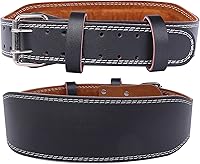LPONNQ Leather Weight Lifting Belt - Padded Lumbar Back Support for Squats, Deadlifts & Powerlifting - Home Gym Essential