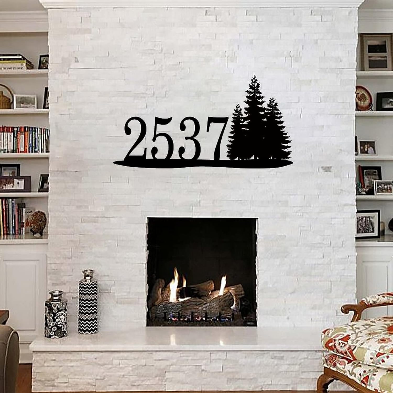 Custom Door Number Sign Metal Wall Art Modern Mailbox Address Numbers, Mailbox Number Personalized Address Signs, Metal Sign Door Hanger | Outdoor Metal Sign | Wedding Gift | Housewarming Gift, 22in