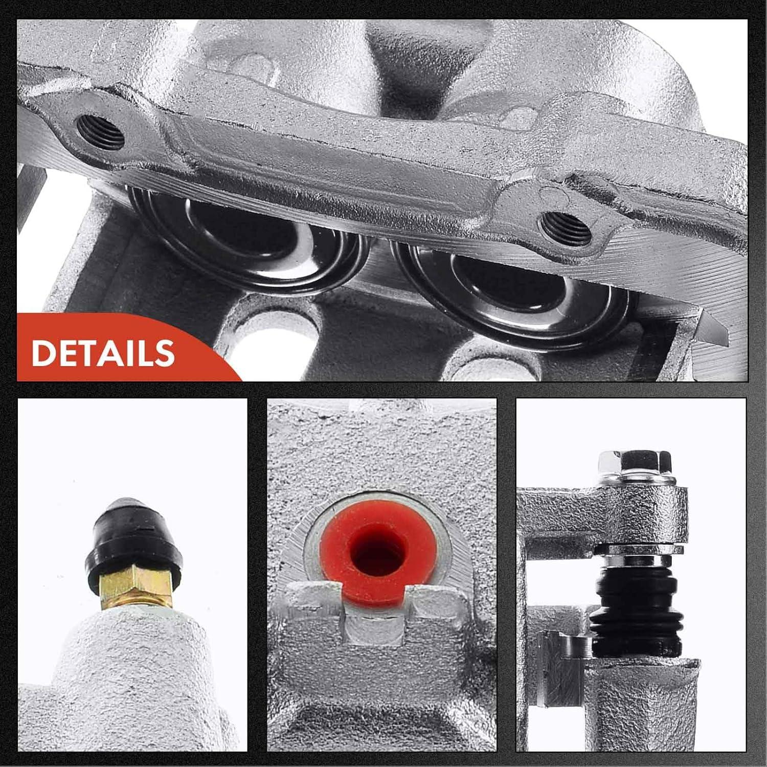 A-Premium Disc Brake Caliper Assembly with Bracket Compatible with Select Nissan Models - Frontier 1998-2004, Pickup 1995-1997, D21 1992-1994, L4 2.4L, V6 3.0L/3.3L - Front Driver and Passenger Side