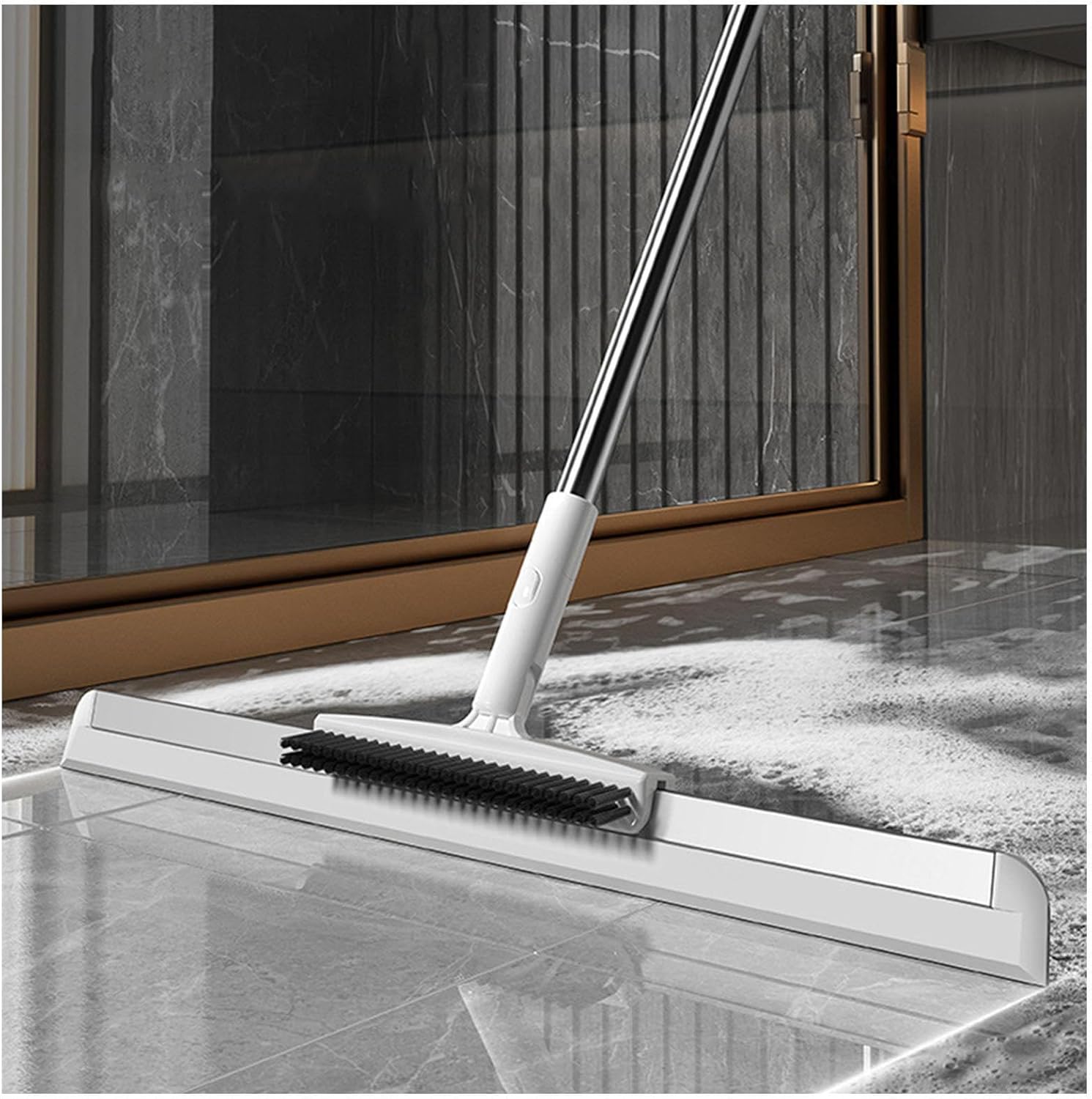 Air Broom as Seen on Tv, Multifunction with 49 Long Handle Silicone Broom, Air Broom and Dustpan as Seen on Tv for Concrete Floor,Bathroom Tile