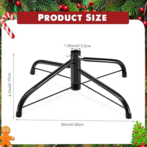 Miniatura 2 de Roowest Soporte para árbol de Navidad, base de árbol de Navidad artificial, soporte de repuesto plegable para árbol de Navidad, base de árbol verde