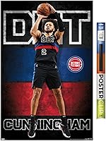 Vista 13 de NBA Detroit Pistons - Póster de pared de Cade Cunningham 23, 22.4 pulgadas de largo x 14.7 pulgadas de ancho, versión premium sin marco