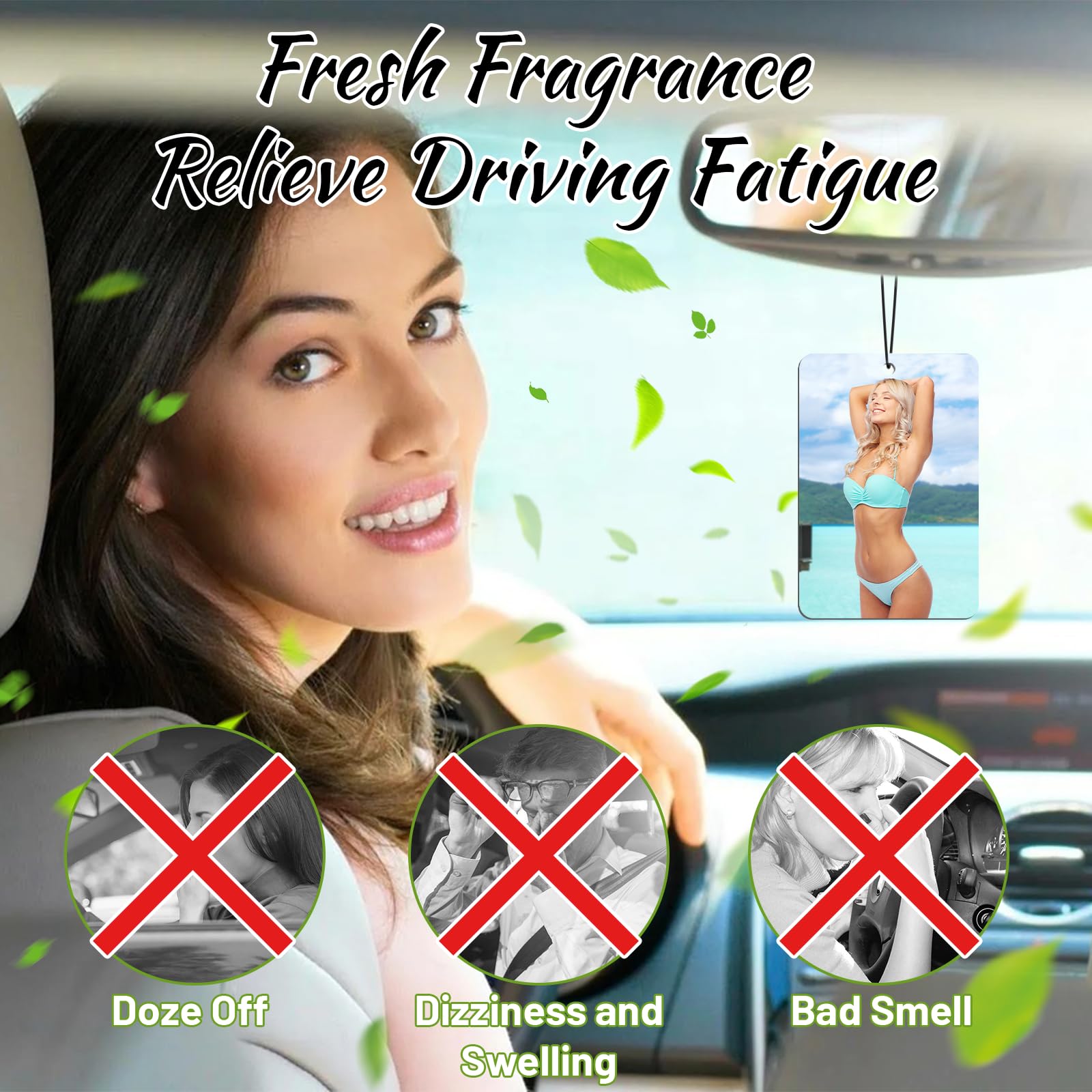 Custom Air Fresheners with Picture - Personalized Double Sided Photo Text Air Freshener for Car Wardrobe Bathroom Hanging Ornaments (Rectangle-1PCS)