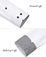 Vista 6 de J.VER Camisa de vestir elástica de manga larga casual para hombre, sin arrugas, ajuste regular, con botones