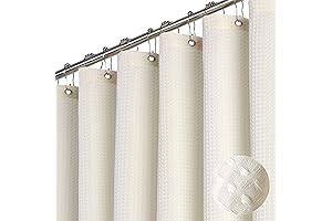 Dynamene Extra Long Shower Curtain 96 Inch - The Perfect Fit for Your Extra-Tall Shower