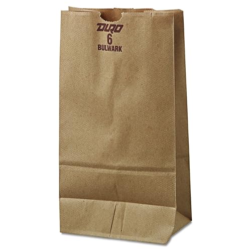 General Gx6500 #6 - Bolsa de papel para comestibles, 50 libras, kraft, extra resistente, 6 x 3 58 x 11 116, 500 bolsas
