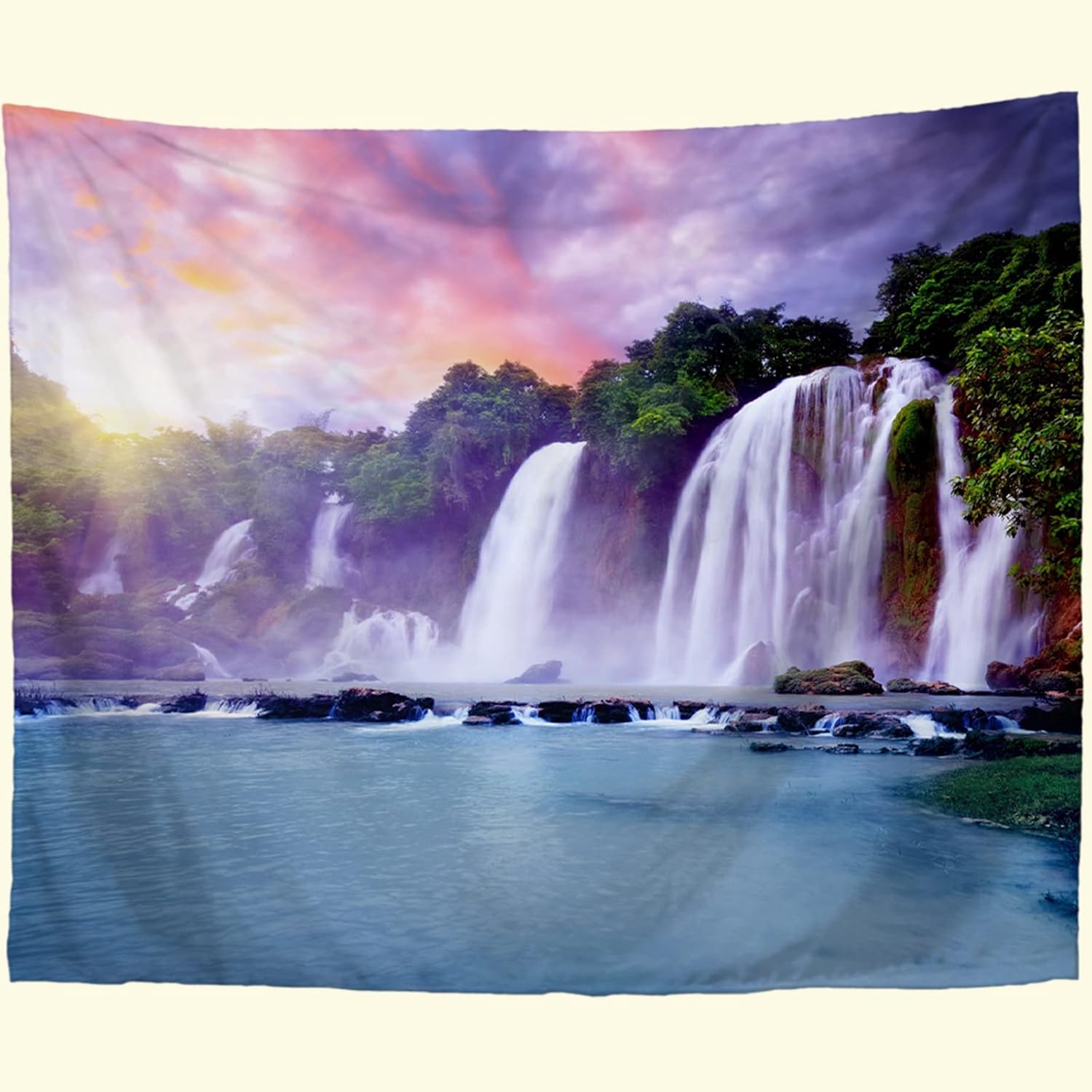 東宝 タペストリー 横幅0cm 縦幅150cm 滝 白滝 山 池 水 湖 川 泉 植物 自然 景色 風景 インテリア ポスター おしゃれ 布ポスター 落ち着く プレゼント サプライズ クラシック 背景 気分 インテリア 壁掛け 壁飾り 暖簾 ホリデーパーティー 雰囲気転換b235