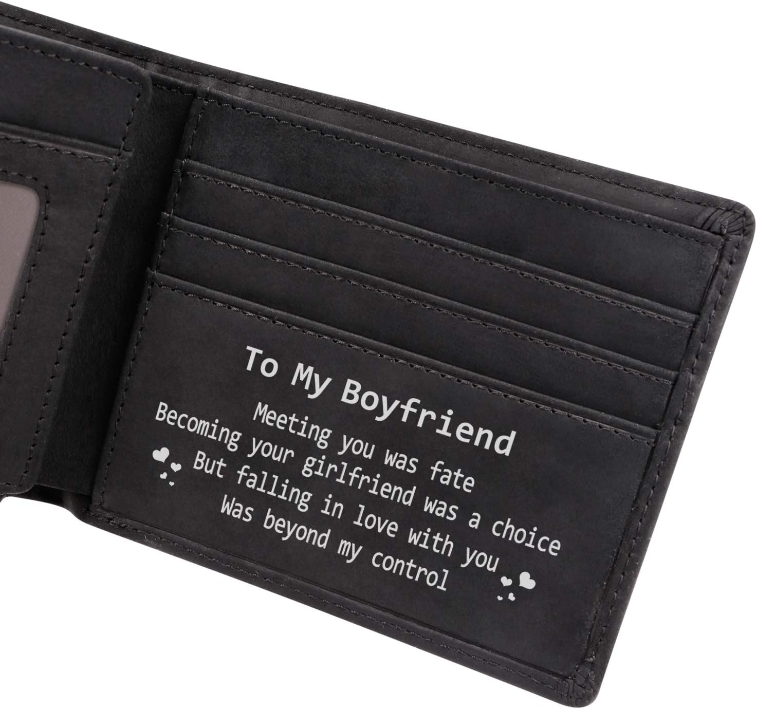 Personalized RFID Leather Wallet Bifold