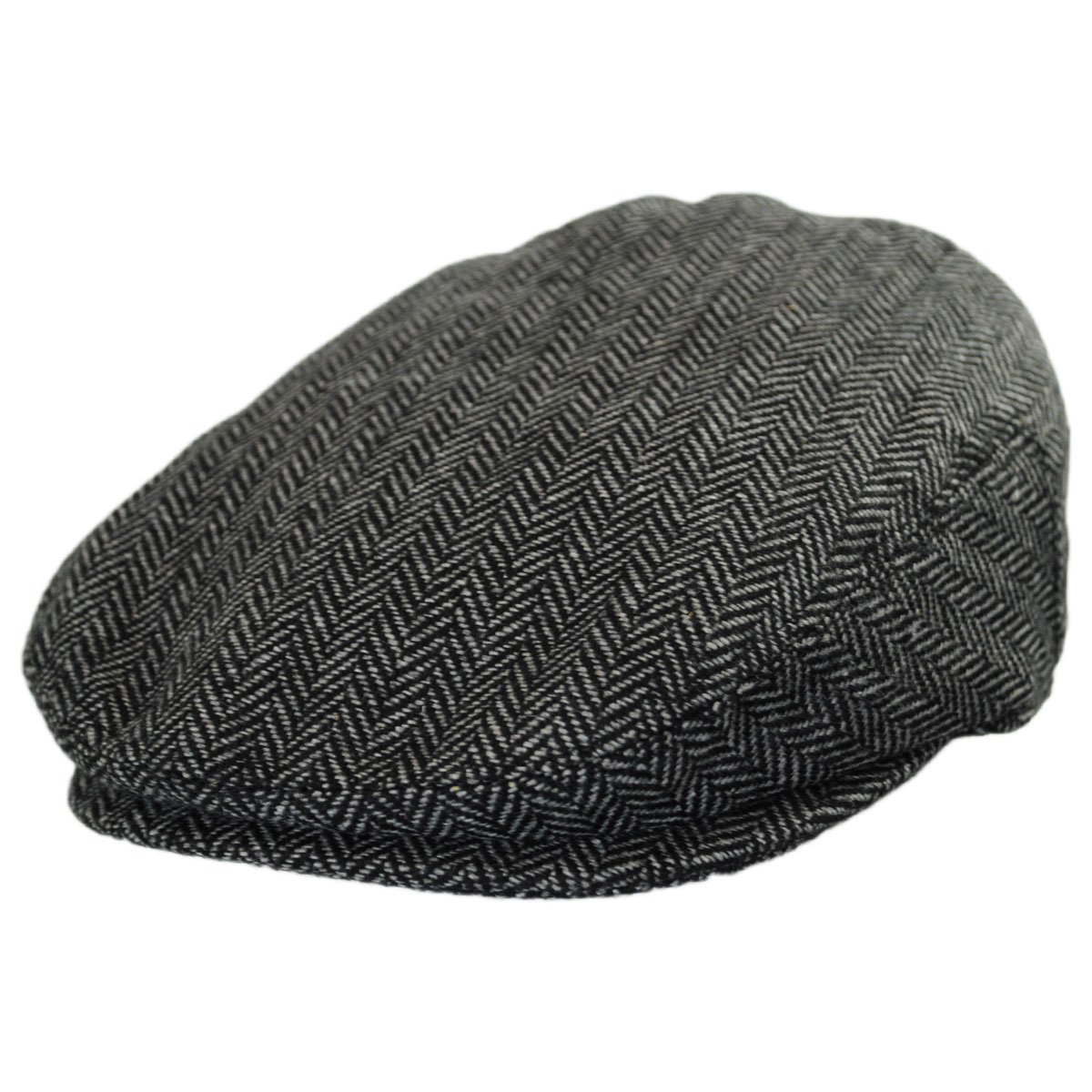 Jaxon Hats Kids' Herringbone Wool Blend Ivy Cap (Child M/L, Charcoal)