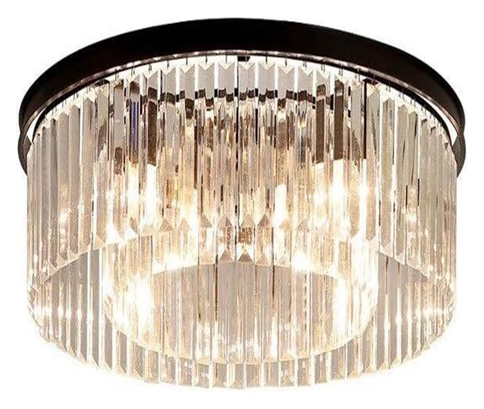 LYMSXAZOU Lamp Modern Crystal Ceiling Light V-intage Living Room LED Flush Mounted Fixture,Modern Pendant Lighting