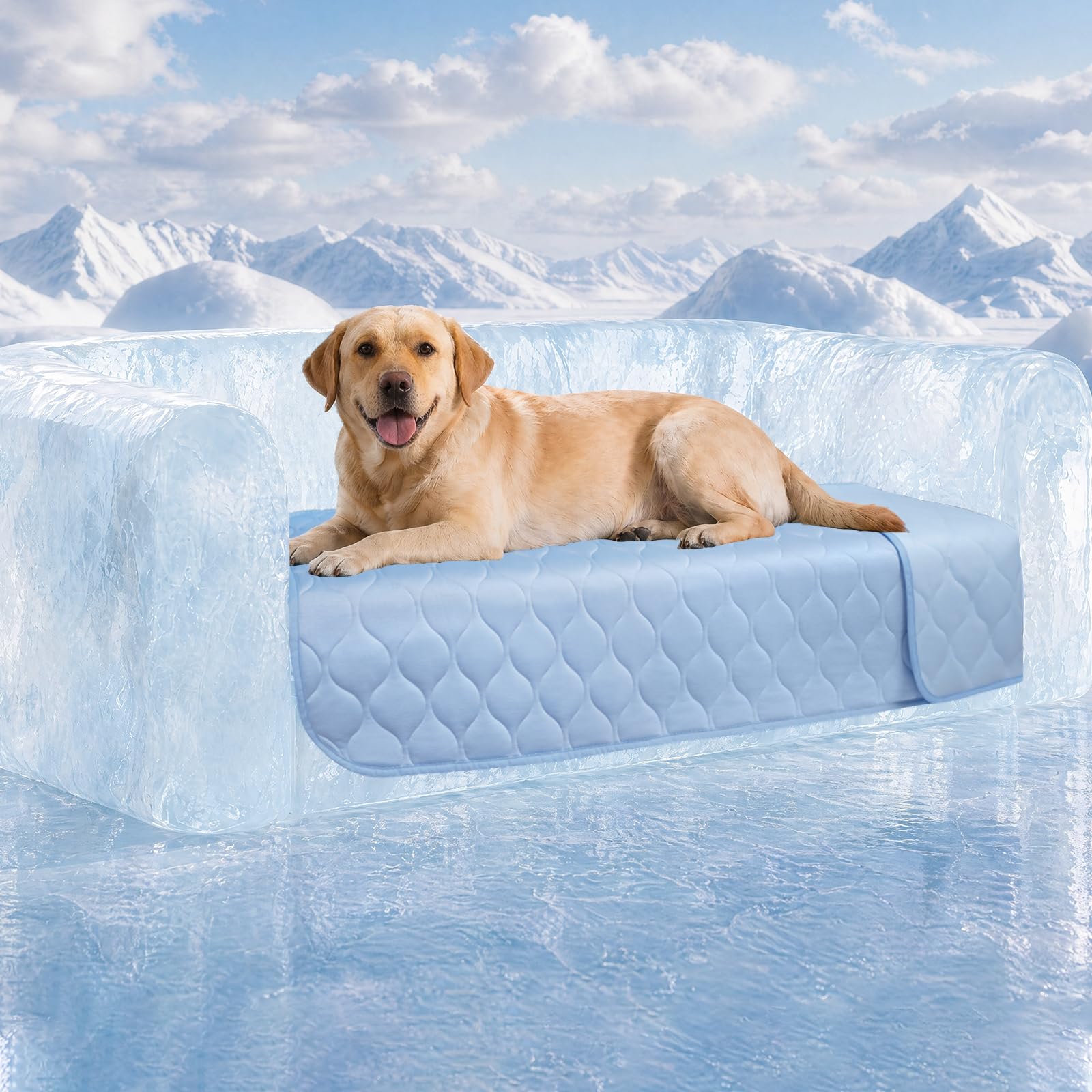 luciphia Alfombrilla refrigerante Impermeable para Perros, Fundas de sofá Lavables para el Verano, Manta refrigerante para Gatos, Perros y Mascotas, Mantas para Perros,Azul Claro,77 x 178cm