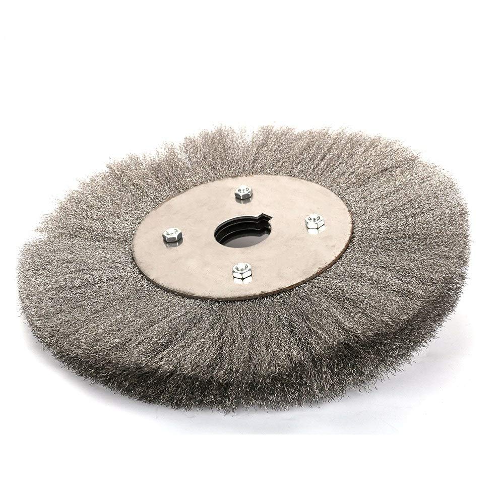 Nylonowe szczotki do bębnów ciągnących, Stal nierdzewna do szlifierki stołowej polerowanie narzędzie ścierne akcesoria do odrdzewiania metalu(250mm Hole32mm)