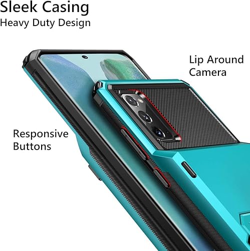Miniatura 10 de Vofolen Funda para Galaxy Note 20 5G Wallet 4-Card Flip Cover Soporte para tarjeta de crédito Ranura de identificación Bolsillo oculto de doble capa