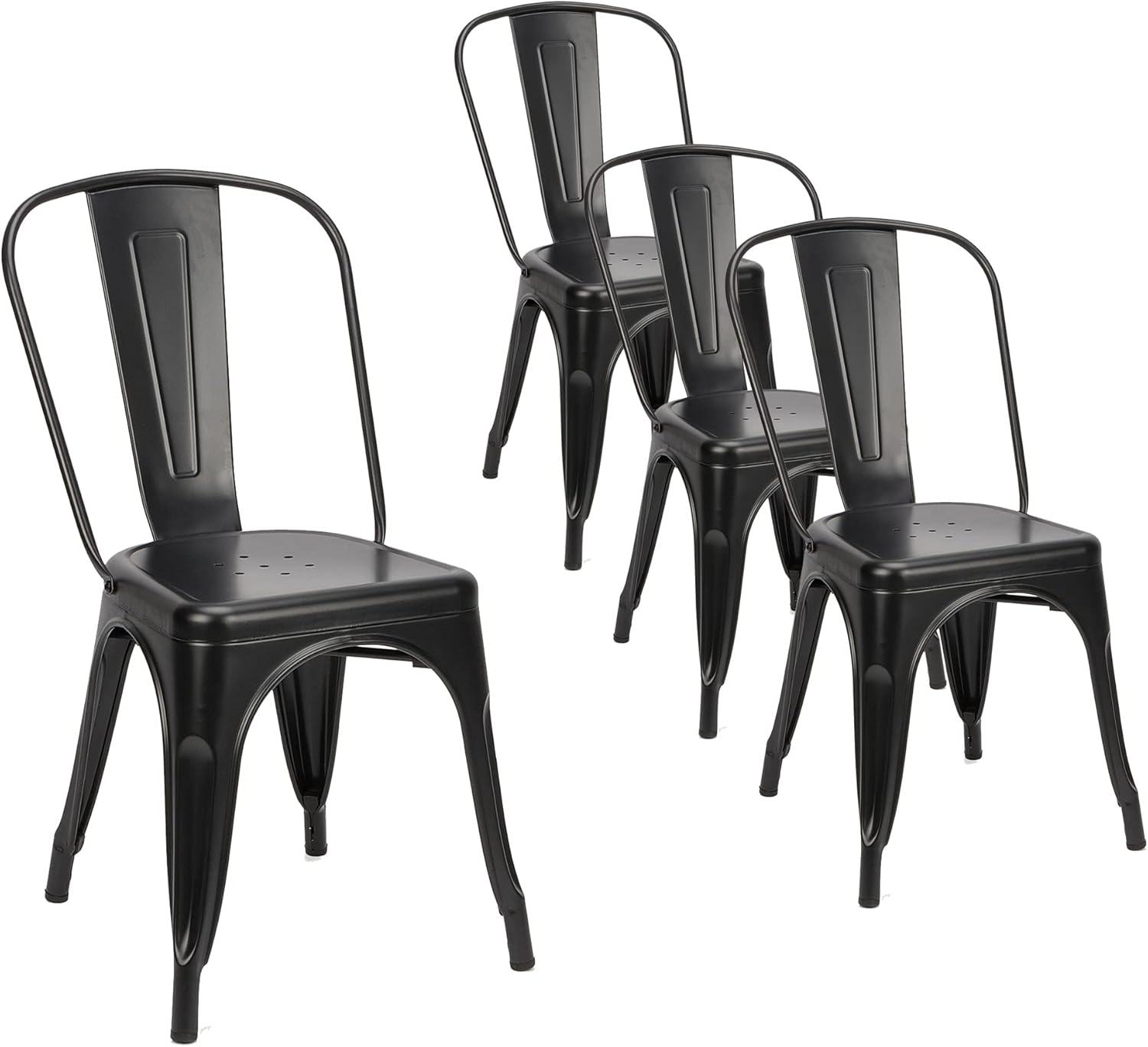 SANSHREUNI Dining Chairs Set of 4 Vintage Industrial Style