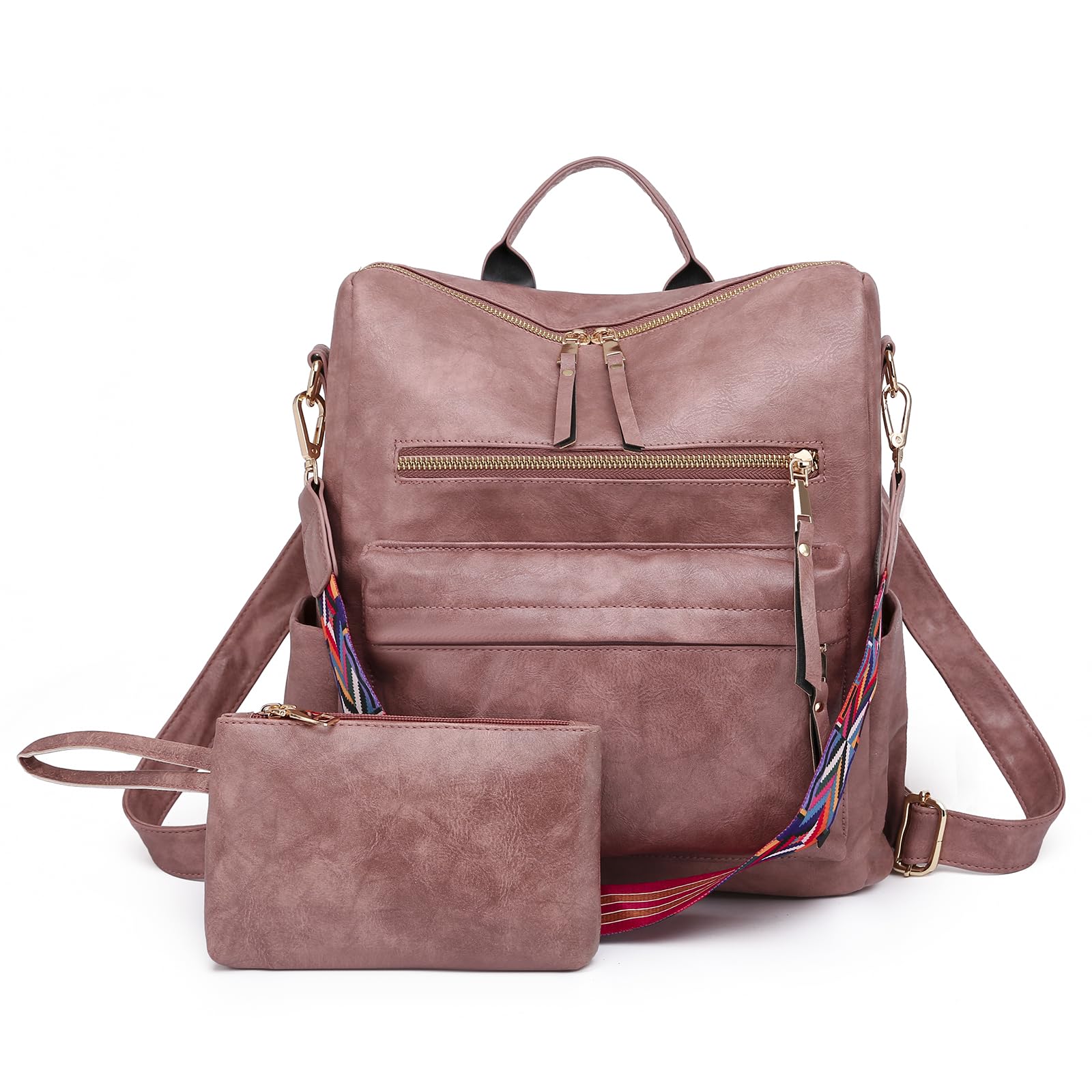 HGWSSY Women's Fashion Backpack Purse for Women Leather Multipurpose Design Ladies Shoulder Bag Travel bag Satchel Handbags