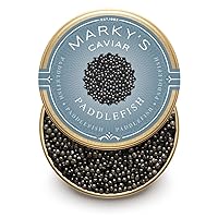 Vista 5 de MARKY'S Set de Regalo Esencial para Degustar Caviar - 0.5 oz / 14 g (Paquete de 4) x Caviar Kaluga Royal Ámbar, Caviar Hackleback, Caviar Royal
