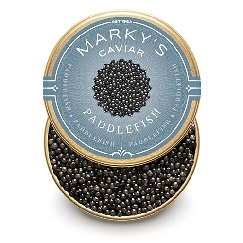 Miniatura 5 de MARKY'S Essential Caviar - Juego de regalo de degustación de caviar  0.5 oz  14 g (paquete de 4) x caviar ámbar real Kaluga, caviar Hackleback,