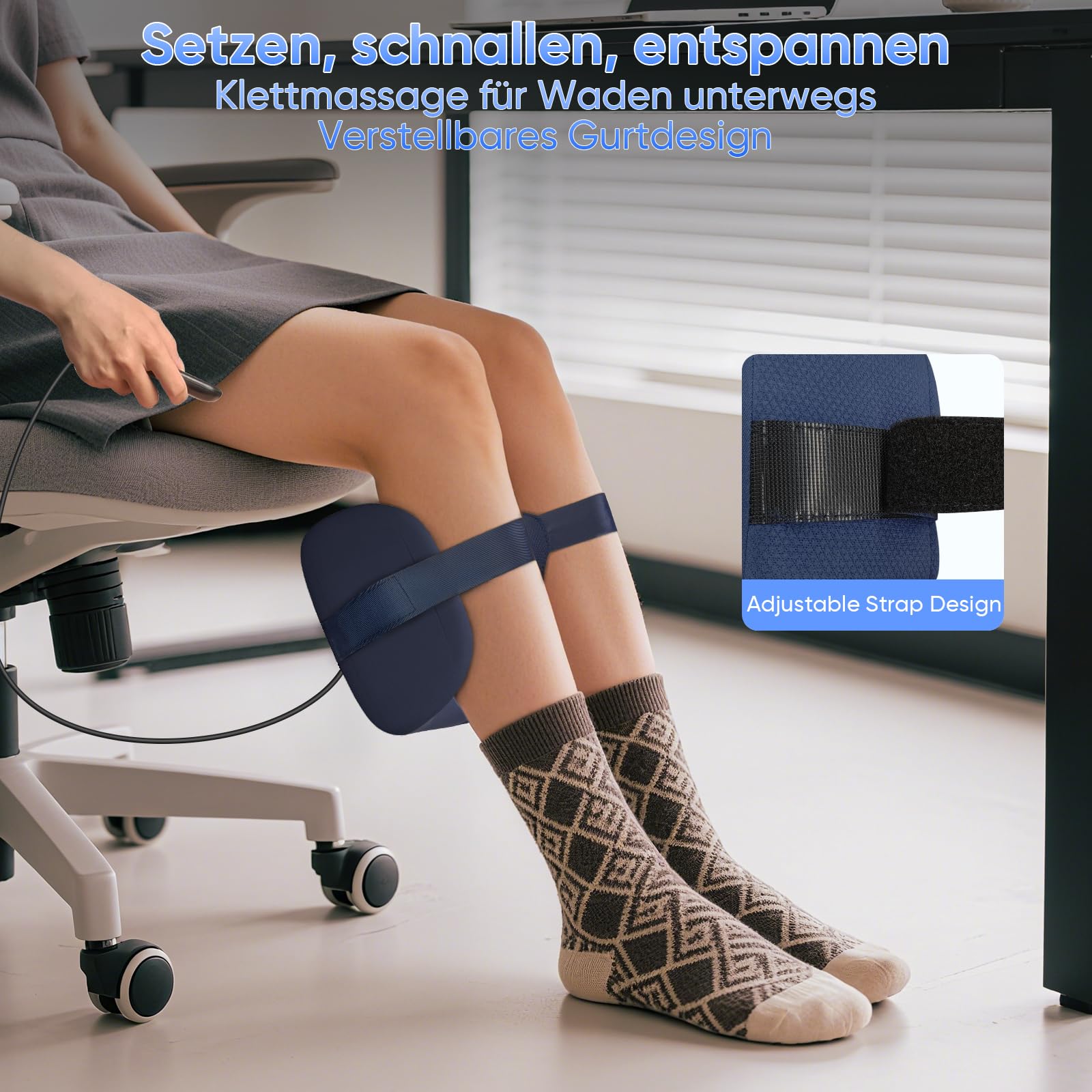 TISSCARE 4-in-1 Shiatsu Fußmassagegerät mit Wärme & Fernbedienung - Elektrisches Fussmassagegerät zur Schmerzlinderung bei Plantarfasziitis, Durchblutung, Leicht & Tragbar, Geschenk für Eltern