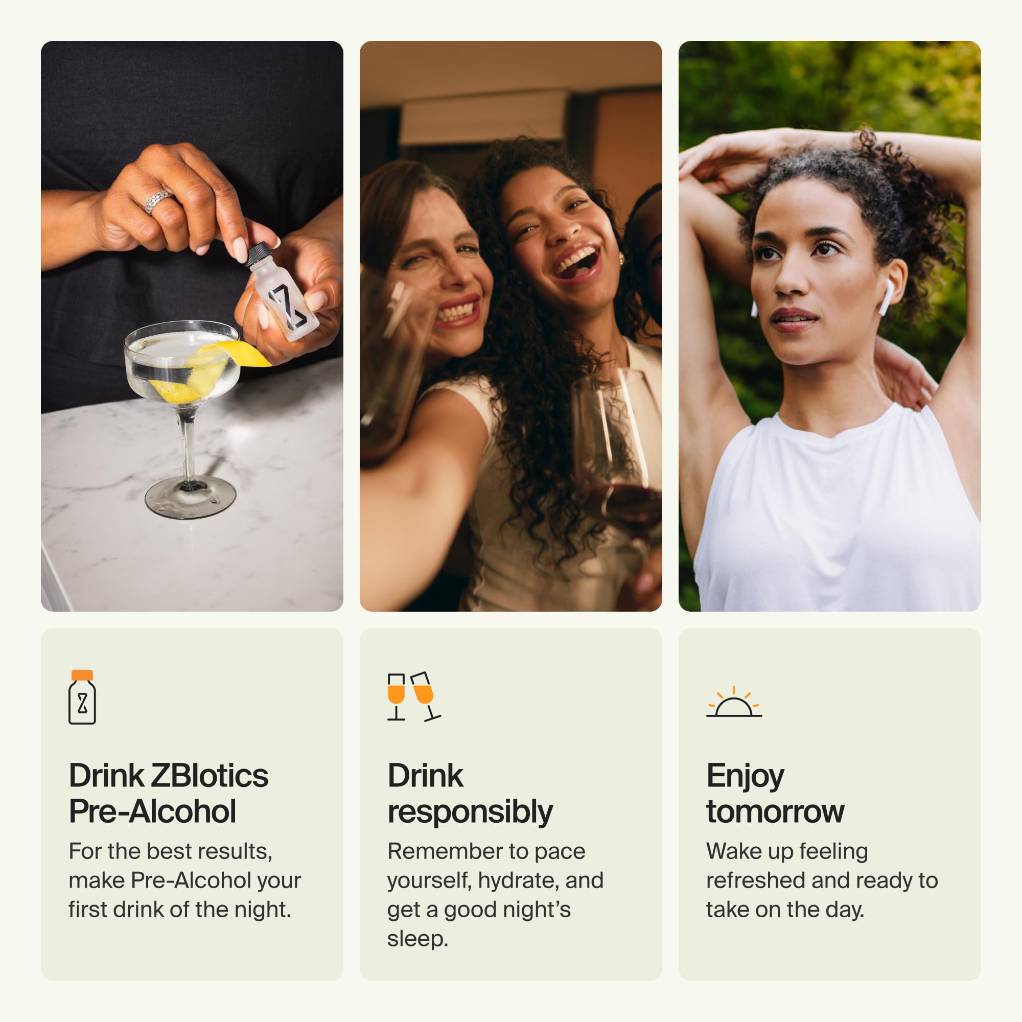 ZBiotics Pre-Alcohol Probiotic — Drink Responsibly, for an Easier Tomorrow — Amazon image 3