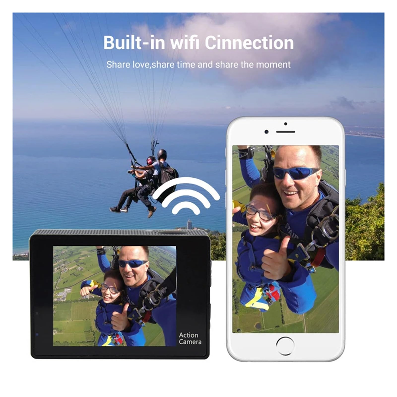 4K Macchina Fotografica di Azione 1080P/30FPS WiFi 2.0 "170D Subacquea Casco Impermeabile Videocamera Registrazione Telecamere Sportive Mini cam esterna