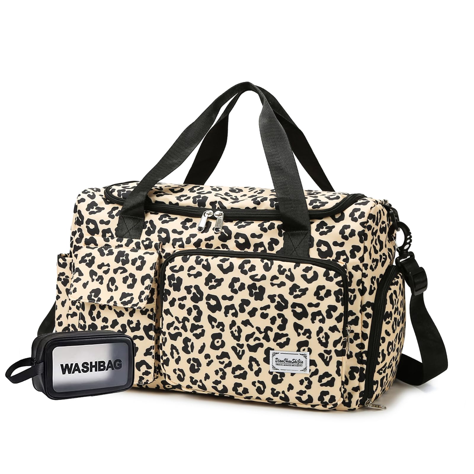 Small Gym Bag for Women, Travel Duffle Bag Carry On Weekender Bag with Shoe Compartment