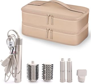 SITHON Travel Case for Shark FlexStyle/SpeedStyle Styler/HyperAir Dryer, Double-Layer Water Resistant Storage Carrying Organizer Bag Compatible with Dyson Supersonic (Bag Only), Rose Gold