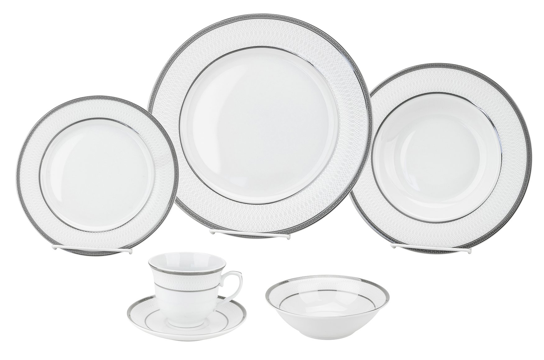 Lorren Home Trends LH430 Dinnerware, Silver