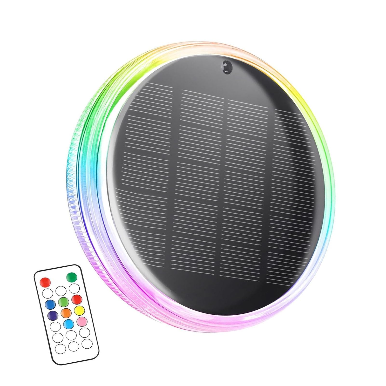 JOUFNING Solar Floating Pool Light, Solar Rechargeable That Float, IPX7 Waterproof Pond Lights, 12 Lighting 3 Timing Mode, for Villa Underwater Pool Bathtub