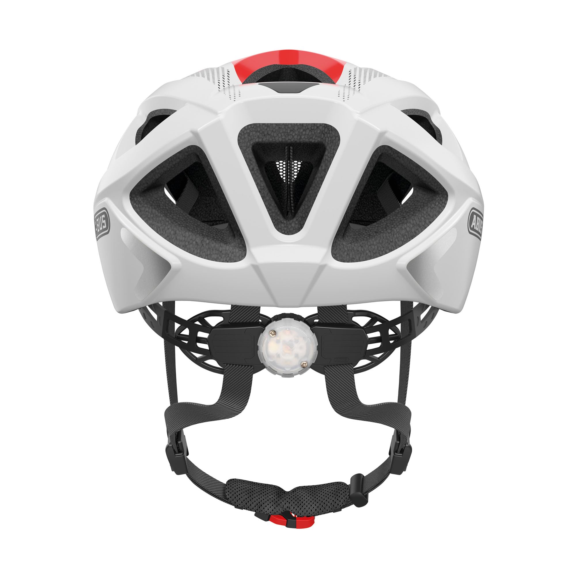 ABUS Stadthelm Aduro 2.0 – uniwersalny kask rowerowy z oświetleniem – sportowy design do ruchu miejskiego – dla kobiet i mężczyzn – biały, rozmiar S