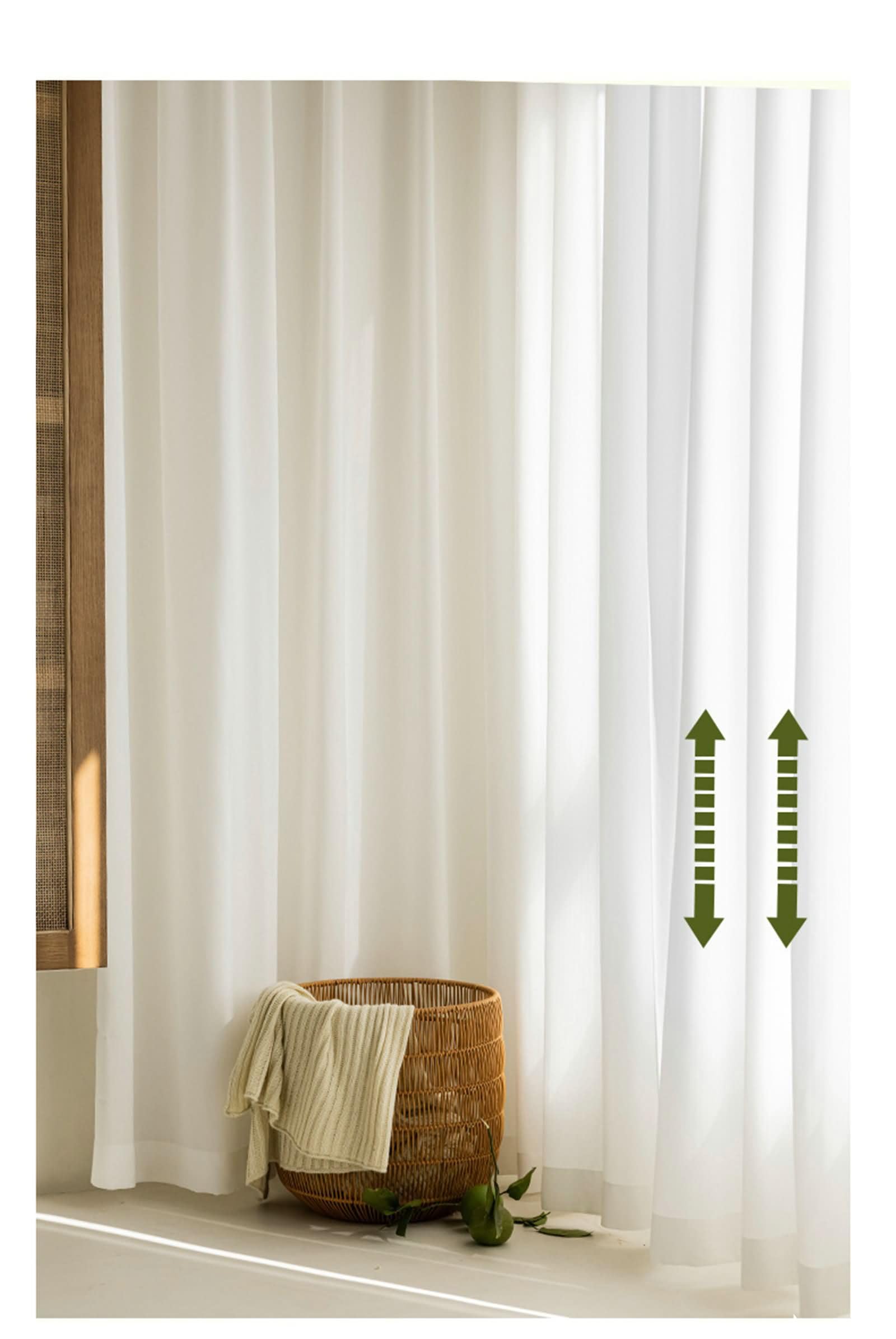 2 Pannelli Tende Camera da Letto in Tulle,2 x 137W x 160H CM,Tenda Semioscuranti Bianco Tinta Unita Tenda con Occhiello