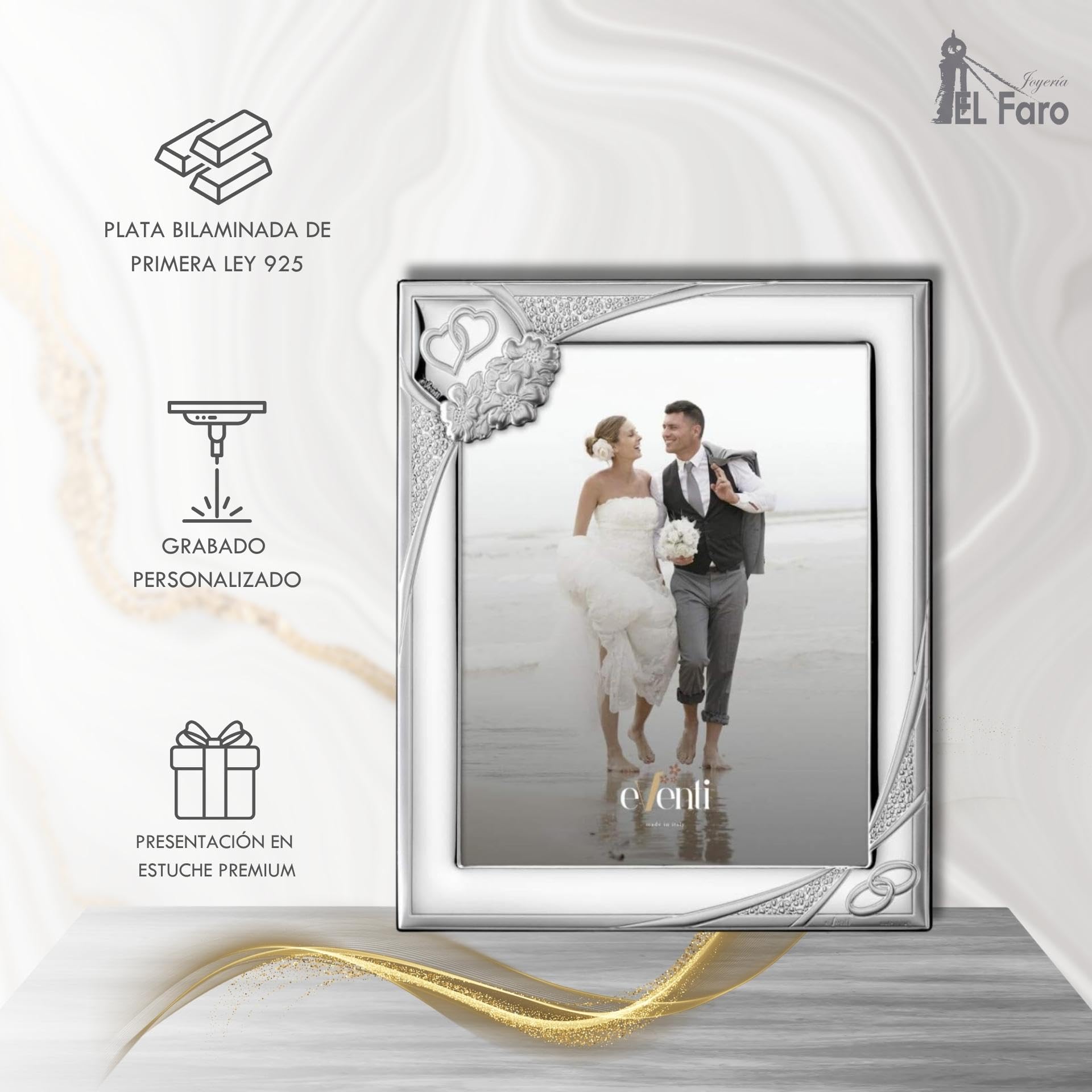El Faro JOYERIA Marco fotos personalizado 10x15 | Estuche premium incluido