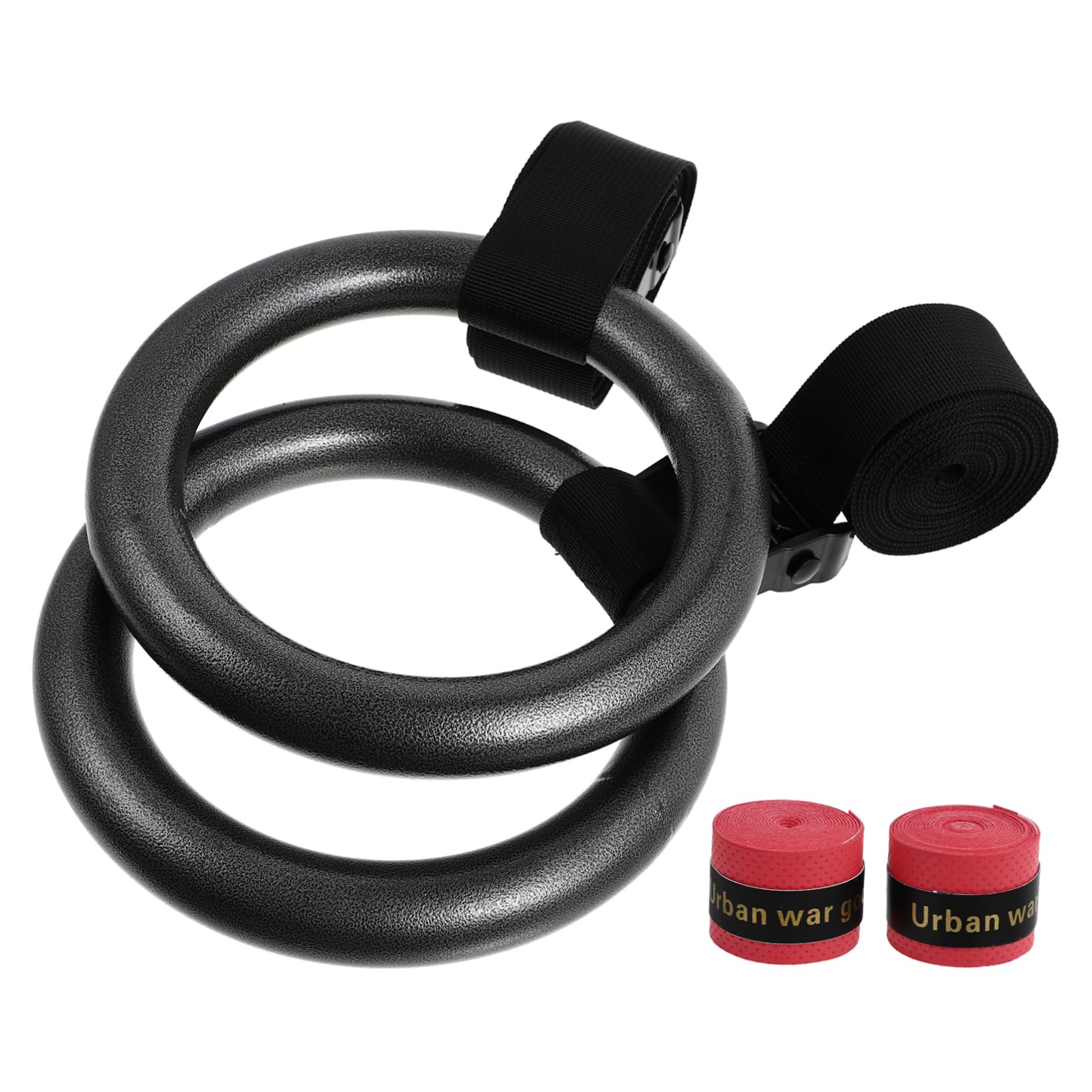 BESTonZON 2Pcs Gymnastics Rings Set for Home Workout Durable Fitness Ring Supplies for Strength Training Bodyweight Exercises