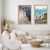 Vista 8 de Dark Brown 12x18 Frame Set of 3 - Rustic Woodgrain 12 x 18 Poster Frame with Plexiglass for Wall Gallery Display, 12x18 Picture Frame for Puzzles