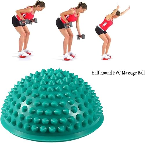Miniatura 8 de Bola de masaje de pies, semiredonda de PVC con pinchos para pies, terapia de equilibrio, cúpula de punto de activación, rodillo de masaje de pies