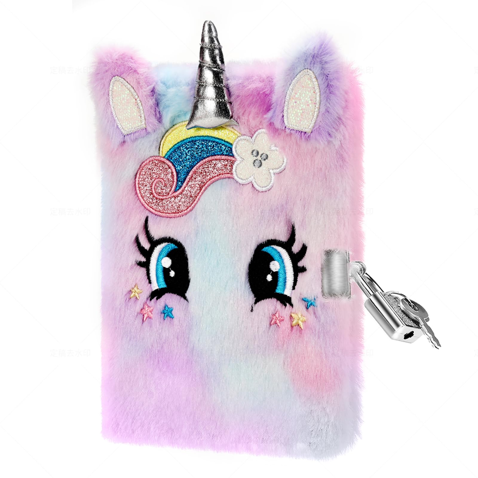 PESLNG Girl Diary with Padlock, Multicolored