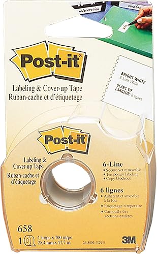 Notas adhesivas - Cinta de etiquetado 695 2pulgadas x 36yardas color blanco Blanco