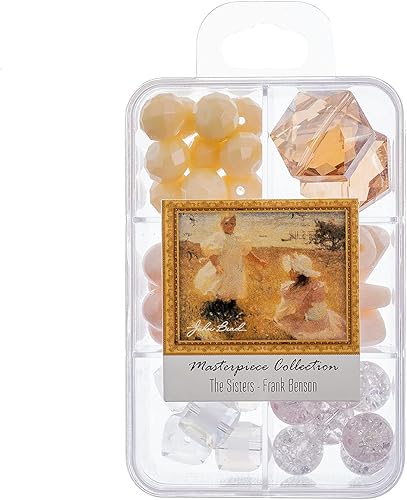 John Bead Masterpiece Collection - Caja de cuentas de cristal (3.00 oz) con diseño de The Sisters - Frank Benson
