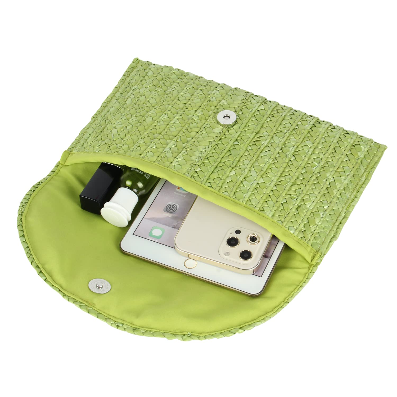 EVEOUT Pochette e Clutch da Donna in paglia intrecciata Pochette estive Borsa per le vacanze al mare
