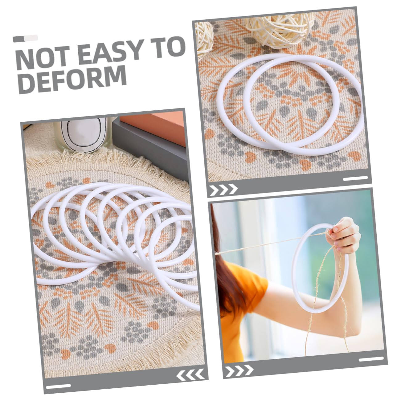 TOPBATHY 120 Piezas Accesorios para atrapasueños Accesorios de plástico aro de macramé Floral aro de Bordado Marcos Suministros de macramé Aros Base atrapasueños el plastico