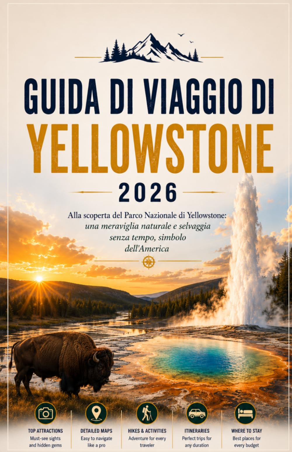 GUIDA DI VIAGGIO DI YELLOWSTONE 2026: Alla scoperta del Parco Nazionale di Yellowstone: una meraviglia naturale e selvaggia senza tempo, simbolo dell'America.