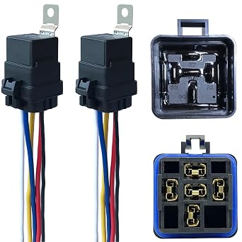 5-pin 40/30Amp 12V DC Waterproof Automotive Relay with Heavy-Duty Wire