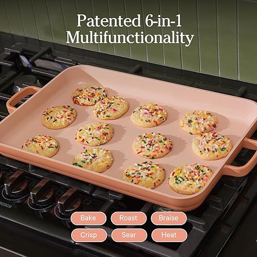 Miniatura 3 de Our Place Ovenware - Juego de 5 piezas antiadherentes, sin toxinas, cerámica y cerámica con bandeja para horno, panaderos y alfombrilla para horno,