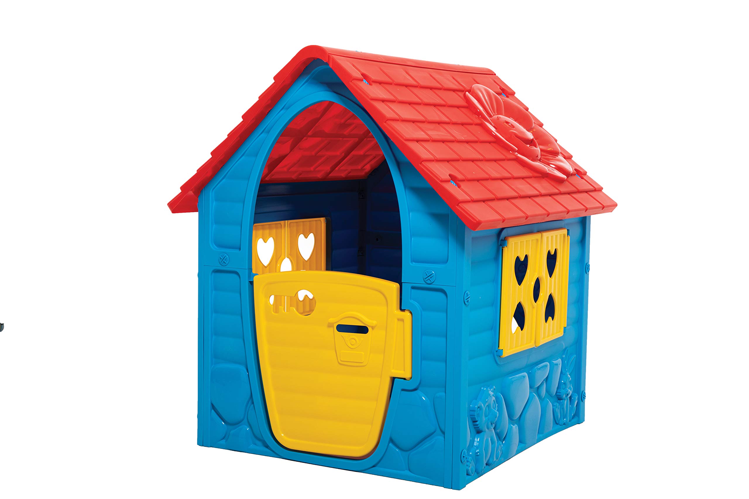 Spielhaus blau Kinderspielhaus Gartenhaus Indoor Outdoor +2J