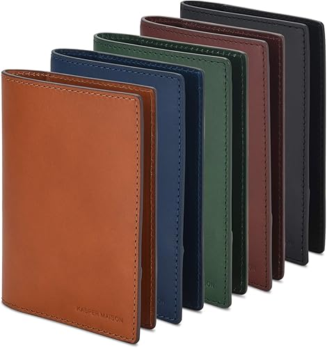 Miniatura 6 de Kasper Maison Funda de cuero de alta calidad para pasaporte RFID y cartera de viaje con bloqueo RFID antirrobo