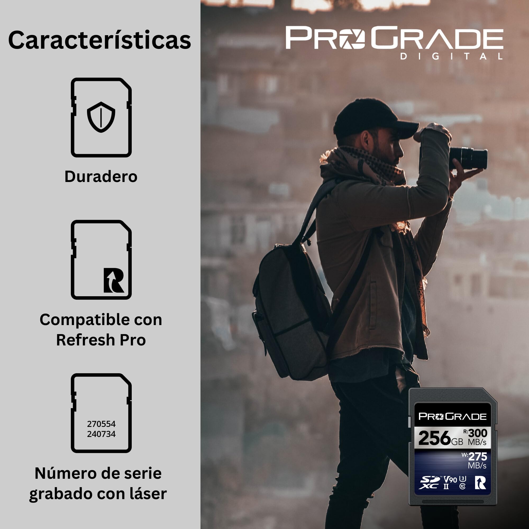 Tarjeta de Memoria ProGrade Digital SDXC UHS-II V90 Iridium (256GB)