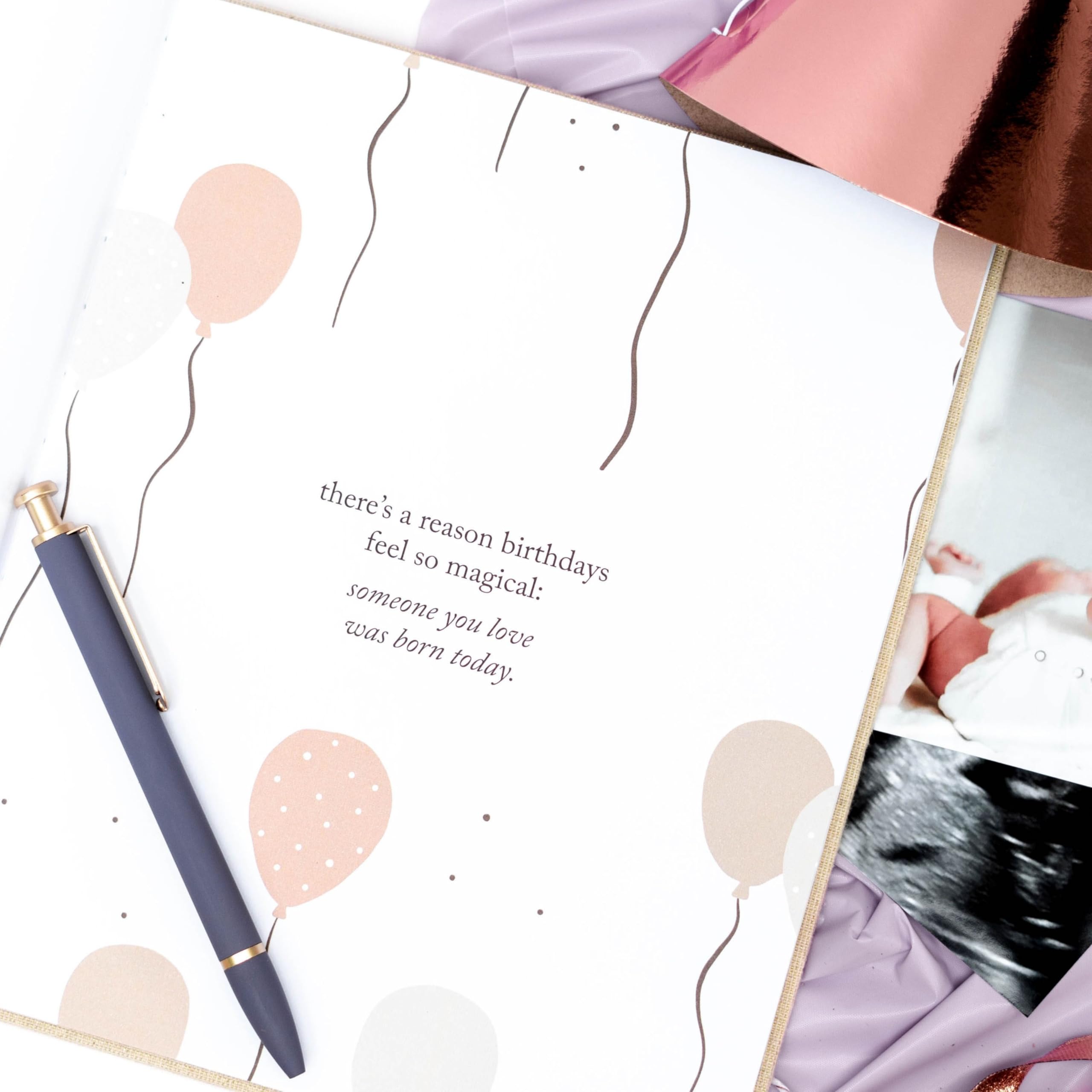 Duncan & Stone Baby-Erinnerungsbuch und Fotoalbum | Baby-Geschenk für neue Mutter | Meilenstein-Scrapbook für neue Mutter | Erstjahrstagebuch für Neugeborene (Goldstaub) (80 Seiten)